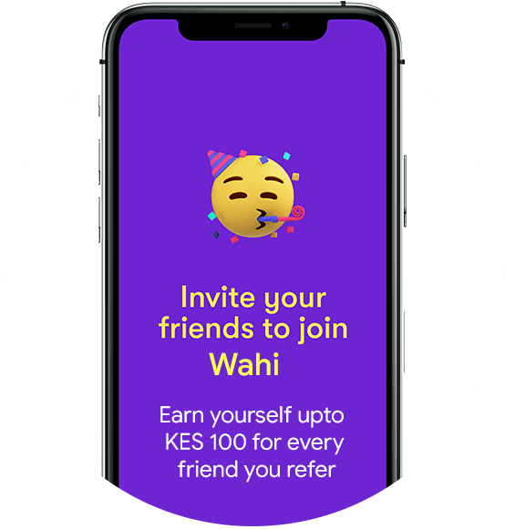 Illustration of phone showing referral link